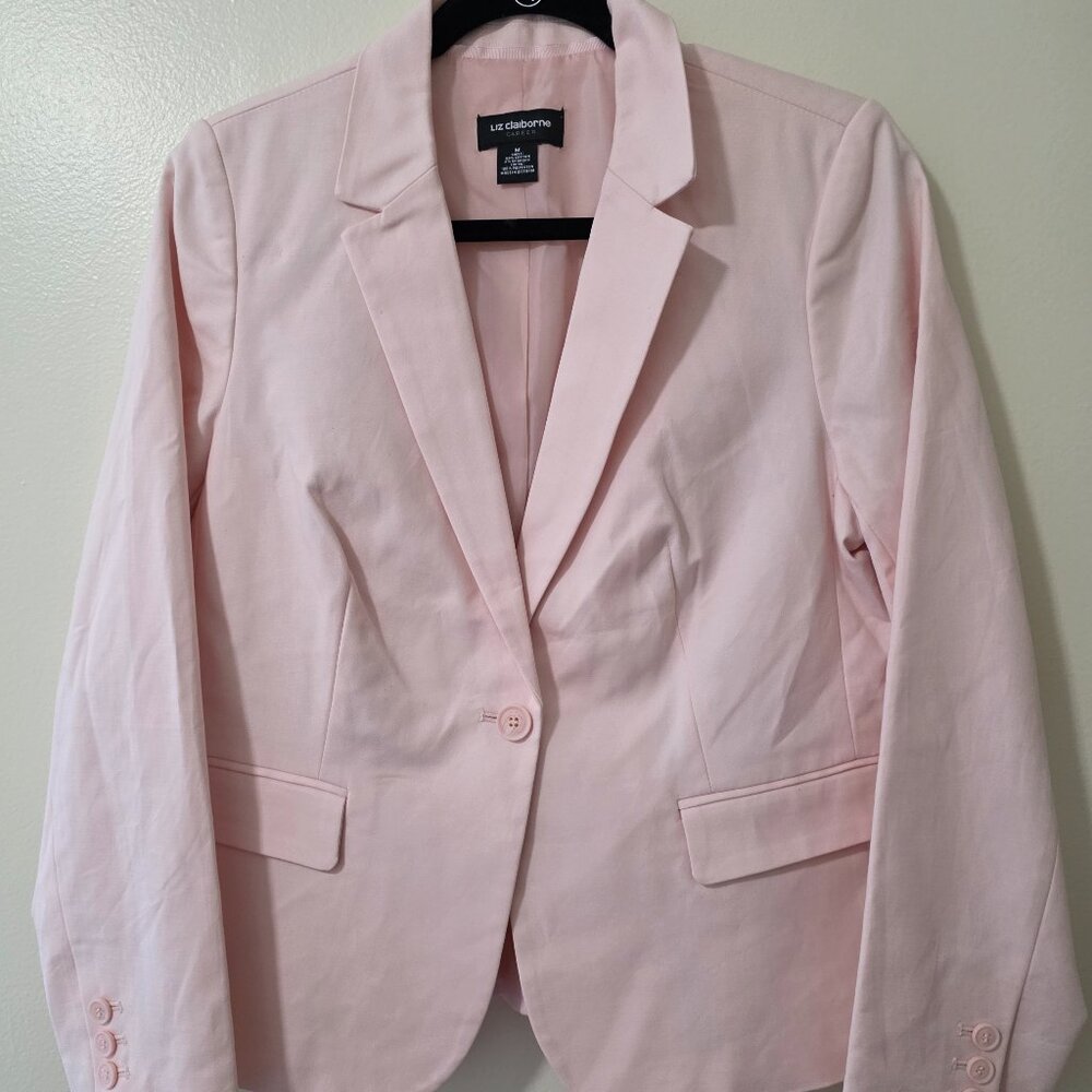 Pink cotton blazer